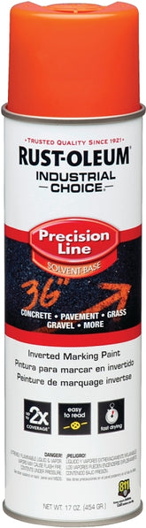 Industrial Choice 203026 Inverted Marking Spray Paint, Semi-Gloss, Alert Orange, 17 oz, Can